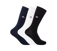 GANT SHIELD SOCKS 3-PACK, Herren calcetines Hombre, Black,