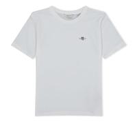 GANT Shield SS-Camiseta, Blanco, 134/140 cm Unisex Adulto