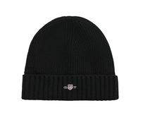 GANT Shield Wool Beanie Boina, Negro, Talla única Unisex Adulto