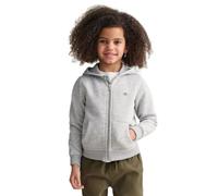GANT Shield Zip Hoodie Suéter cárdigan, Light Grey Melange, 98 cm-104 cm Infantil Unisex