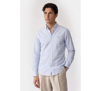GANT Slim Classic Poplin Stripe Shirt Light Blue Talla: M | Camisas Casuales Outlet | Hombre | Azul