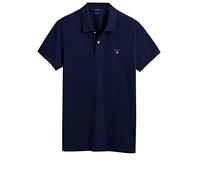 GANT Slim Pique SS Rugger Camiseta de Polo Original con Ajuste Estrecho, Evening Blue, M para Hombre