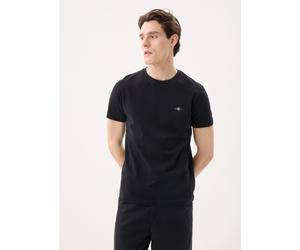 GANT SLIM PIQUE SS T-SHIRT L Negro