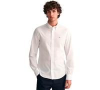 GANT Slim Poplin Shirt Camisa de Vestir, White, S para Hombre