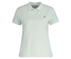 GANT Slim Sheild Cap Sleeve Pique Polo Camisa, Menta desvanecida, L Mujeres