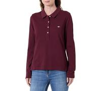 GANT Slim Shield LS Pique Polo Camisa, Rojo, XL Mujeres