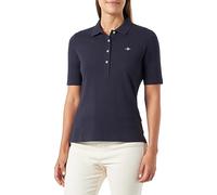 GANT Slim Shield SS Pique Polo Ajuste Estrecho, Evening Blue, XL para Mujer