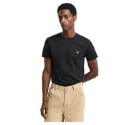 GANT Slim Shield SS T-Shirt Camiseta Ajuste Fino, Black, XL para Hombre