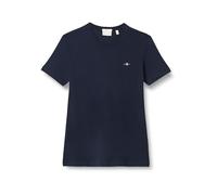 GANT Slim Shield V-Neck T-Shirt Camiseta, Evening Blue, L para Hombre