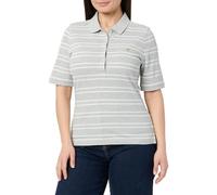 GANT Slim Stripe Shield SS Pique Polo Camisa, Gris Claro, M Mujeres