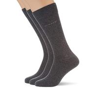 GANT Soft Cotton Socks 3-Pack Calcetines, Charcoal Melange, Standard para Hombre