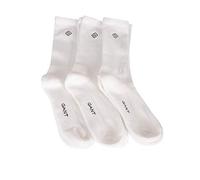 GANT Sport Socks 3-Pack Calcetines, White, 43-45 para Hombre