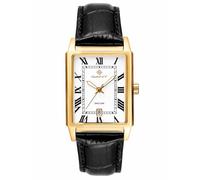 GANT Staten Island G197002 - Reloj de Pulsera para Hombre, Acero Inoxidable, Correa de Piel Negra, Esfera Blanca, Cuarzo, 5 ATM