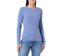 GANT Stretch Cotton Cable C-Neck Suéter pulóver, Azul grisáceo, S para Mujer