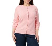 GANT Stretch Cotton Cable Cardigan Suéter, Geranium Pink, XS para Mujer