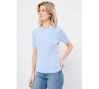 GANT STRETCH COTTON CABLE SS C-NECK XS Azul