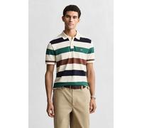 GANT Striped Ss Polo Cream Talla: M | Polos Outlet | Hombre | Blanco