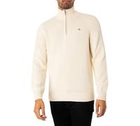 GANT Hombre Sudadera Casual De Algodón con Media Cremallera, Cream, M