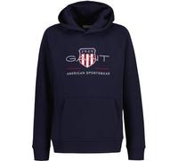 GANT Sudadera con Capucha Archive Shield, Azul Noche, 146-152 Unisex niños