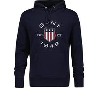 GANT Sudadera con Capucha Estampada, Azul Noche, M