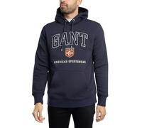 GANT Sudadera con Capucha gráfica, Azul Noche, XXL para Hombre