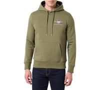 GANT Sudadera con Capucha para Hombre Reg Medium Archive Shield, Musgo Verde, S