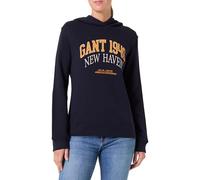 GANT Sudadera con Capucha para Mujer Reg Arch Print, Azul Noche, XS
