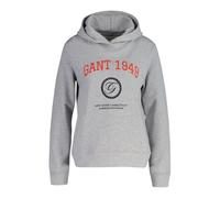 GANT Sudadera con Capucha Reg Crest para Mujer, Gris Claro, XS