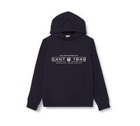 GANT Sudadera con Capucha REG Shield, Azul Noche, XL