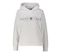 GANT Sudadera con Capucha Reg Shield, Blanco, M para Mujer