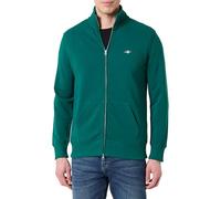 GANT Sudadera con Cremallera Completa REG Shield, Verde Oscuro, XL