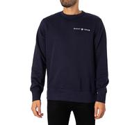 GANT Printed Graphic C-Neck Sweat Sudadera, Azul Noche, L para Hombre