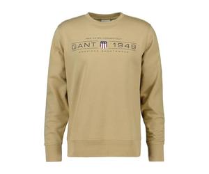 GANT Sudadera con Cuello en C para Hombre, Roble Beige, XL