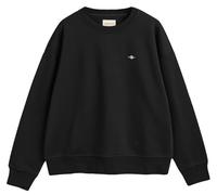 GANT Sudadera con Cuello en C para Mujer, Negro, XS
