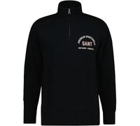GANT Sudadera con Media Cremallera para Hombre, Negro, L