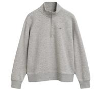 GANT Sudadera con Media Cremallera para Mujer, Gris Claro, XL