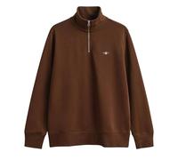 GANT Sudadera con Media Cremallera REG Shield, Caoba, XXL