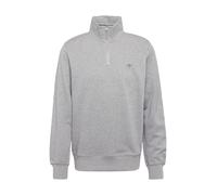 GANT de los hombres Sudadera Regular Shield con media cremallera, Gris