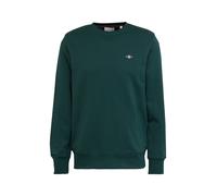 GANT Reg Shield-Sudadera con Cuello en C, Tartán Green, XL para Hombre