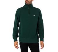 GANT Hombre Sudadera Regular Shield con Media Cremallera, Tartan Green, XL