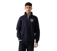 GANT Sudadera Seasonal Graphic con Media Cremallera, Azul Noche, S para Hombre