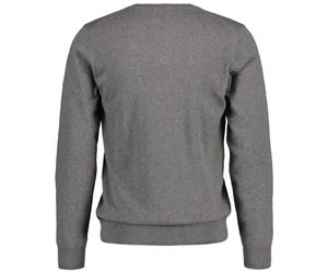 GANT Suéter clásico de algodón con Cuello en V para Hombre, Gris Oscuro, XXL