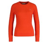 GANT Suéter de Mujer - Stretch Algodón Cable C-Neck, Cuello Redondo, Punto, Logo