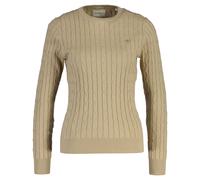 GANT Suéter de Mujer - Stretch Algodón Cable C-Neck, Cuello Redondo, Punto, Logo