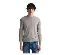 GANT Superfine Lambswool C-Neck Suéter pulóver, Charcoal Melange, L para Hombre