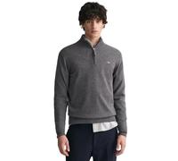GANT Superfine Lambswool Half Zip Suéter pulóver, Charcoal Melange, XL para Hombre