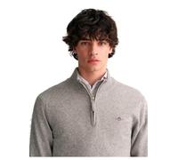 GANT Superfine Lambswool Half Zip, Suéter pulóver Hombre, Grey Melange,