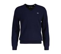 GANT Superfine Lambswool V-Neck Sweater, suéter Hombre, Azul (Marine), Medium