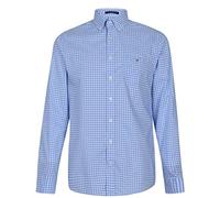GANT The Broadcloth Gingham Reg BD, Camisa Hombre, Azul (Capri Blue 468), Large