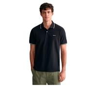 GANT Tipping SS Pique Rugger, Negro, XL para Hombre